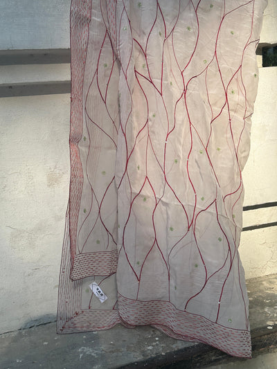 RUHANI - Hand Embroidered Organza Dupatta